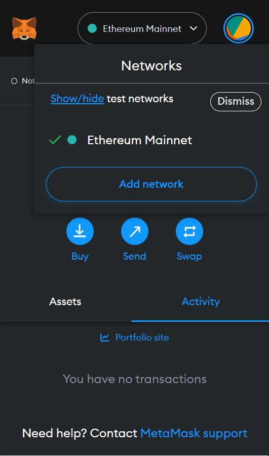 Adding new network to Metamask